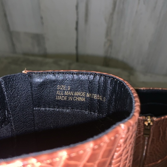 Lulus croc embossed GORGEOUS above ankle boots/booties NWOT! - Picture 8 of 8